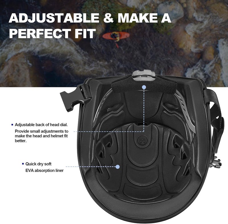 Tontron Sailonger Adult Full Cut Whitewater Kayaking Rafting Paddling Watersports Helmet - Image 4